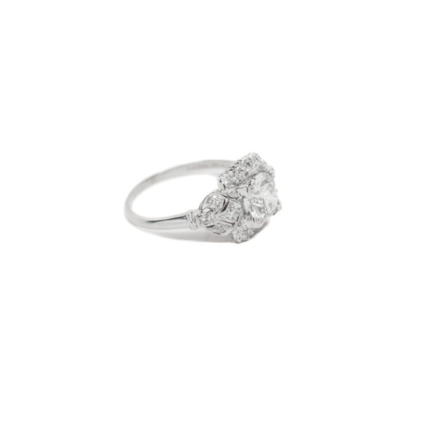 , Antique Platinum Diamond Engagement Ring