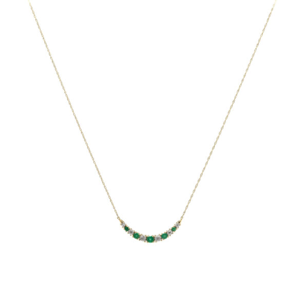 , Estate Diamond + Emerald Necklace