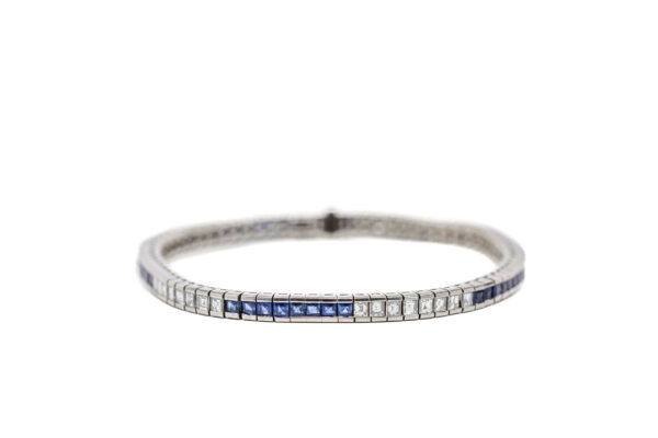 , Diamond + Sapphire Tennis Bracelet