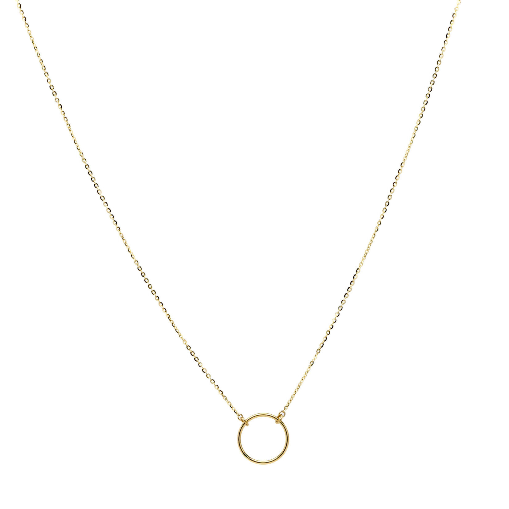 Miriams Jewelry Yellow Gold Circle Necklace - Miriams Jewelry