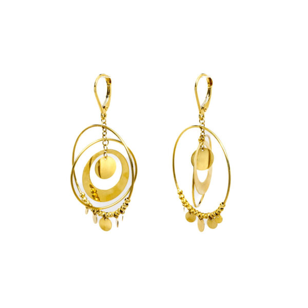 , Gold Dangle Earrings