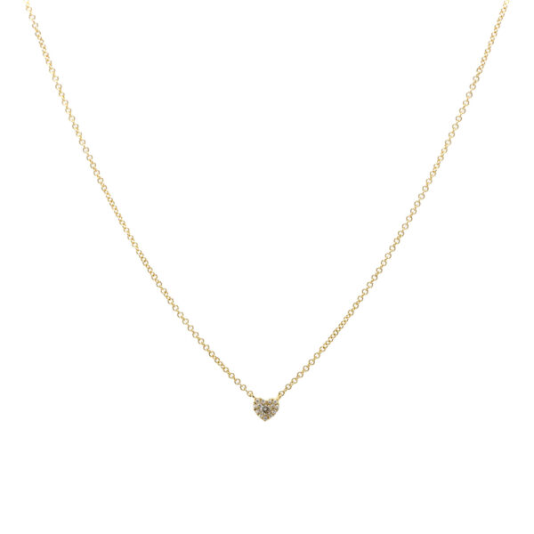 , Pave Heart Necklace