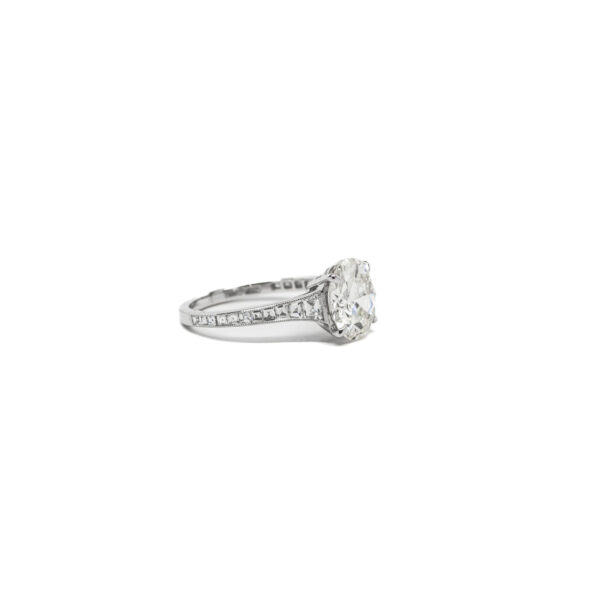 , 3.06 CT European Cut Diamond Engagement Ring
