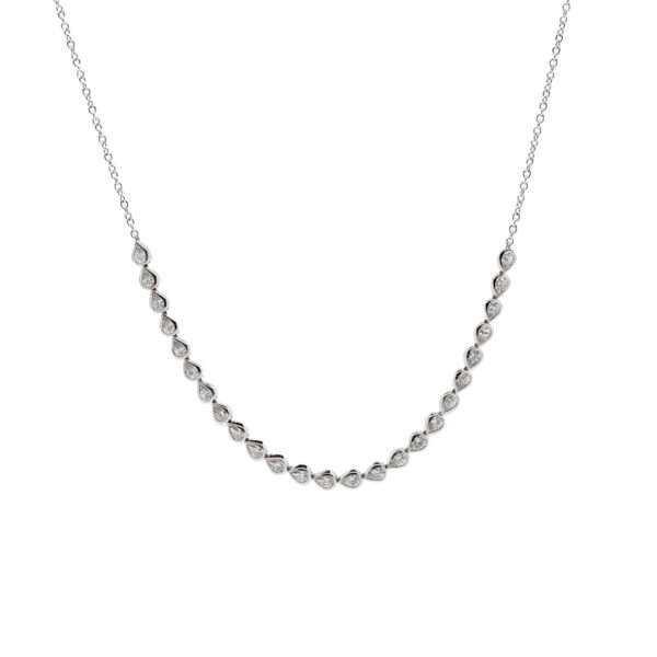, Pear Shaped Diamond Necklace