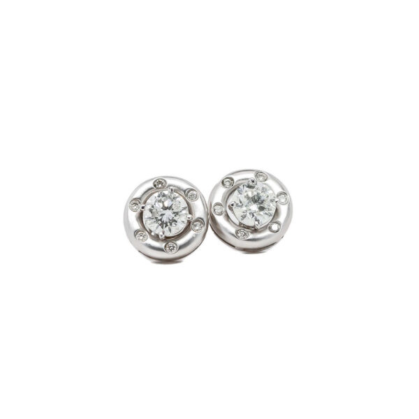 , Round Brilliant Cut Studs with Jackets