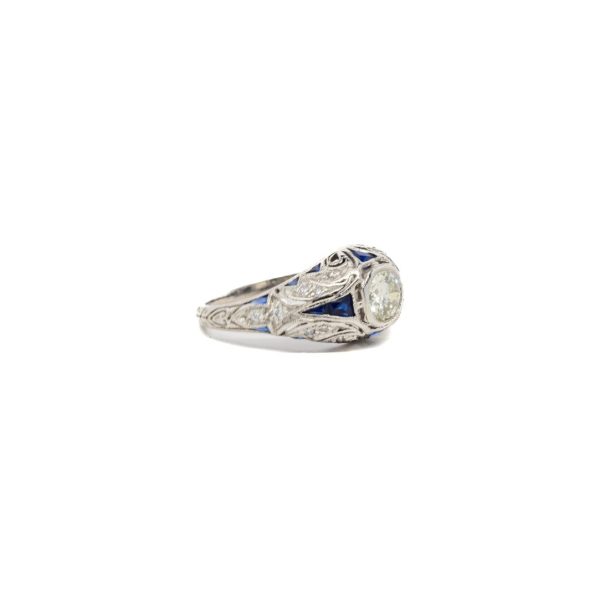 , Vintage Diamond + Sapphire Ring