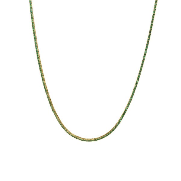 , Emerald Tennis Necklace