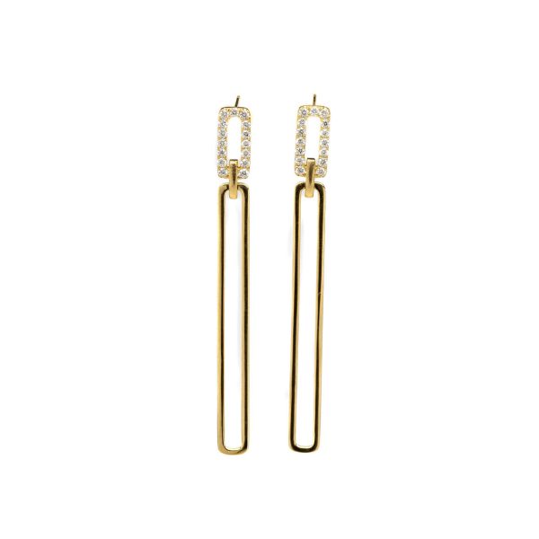 , Diamond Drop Bar Earrings