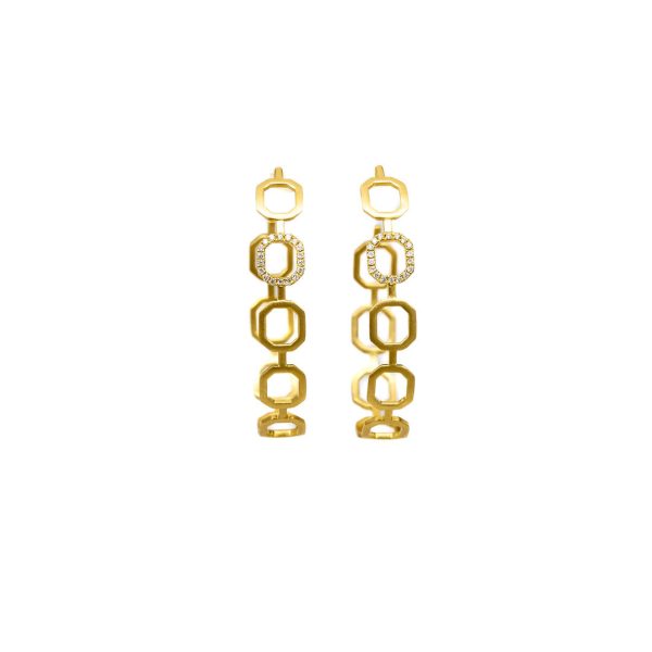 , Open Satin Hoop Earrings