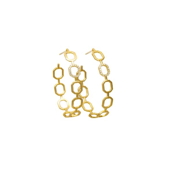 , Open Satin Hoop Earrings