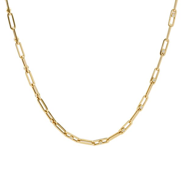 , Moving Diamond Link Necklace