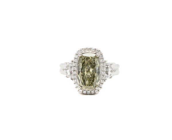 Peacock Green Diamond Ring