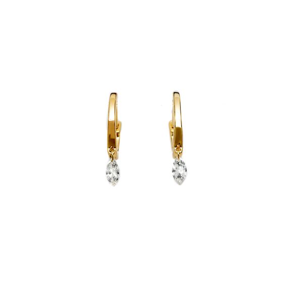 Laser Diamond Drop Earring