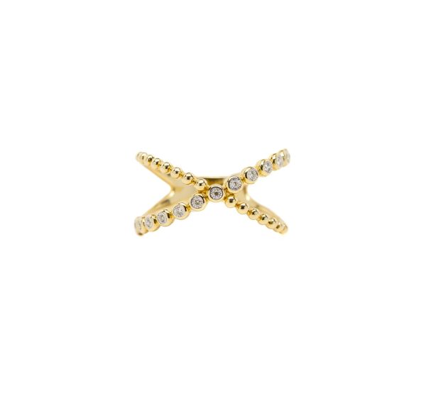 Diamond Cross Fashion Ring
