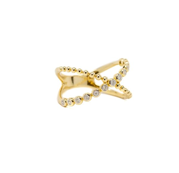 Diamond Cross Fashion Ring - Image 2