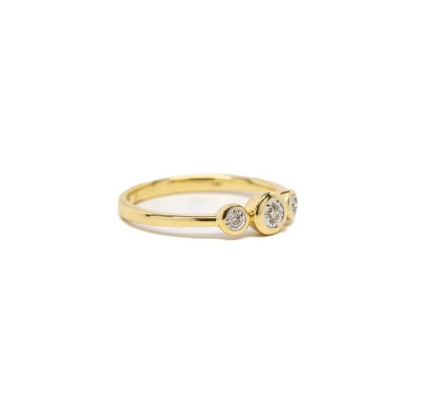 3 Stone Bezel Ring - Image 2