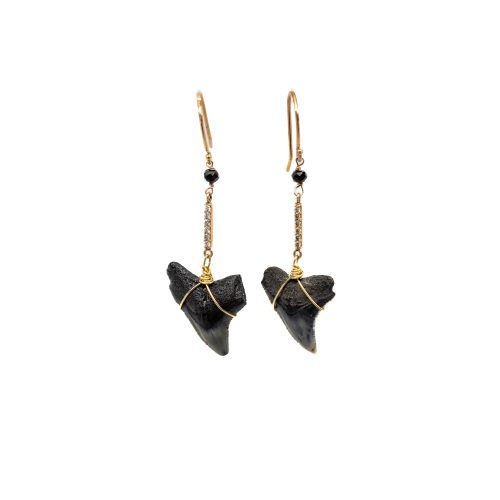Diamond Shark Teeth Drop Earrings