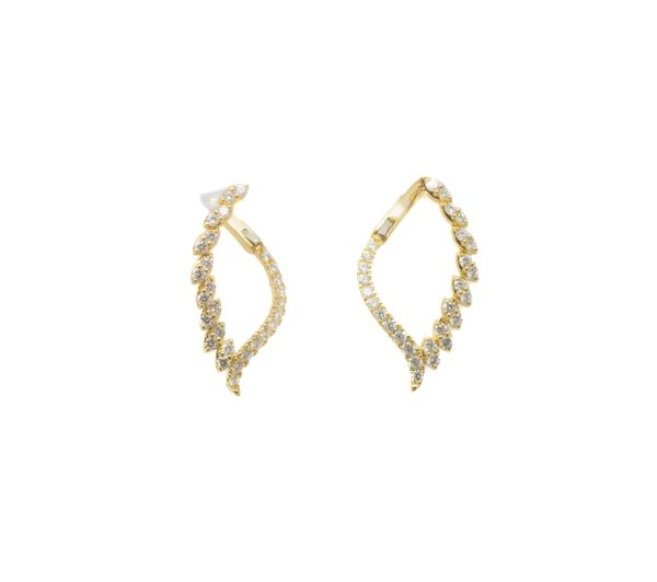 Diamond Leaf Earrings