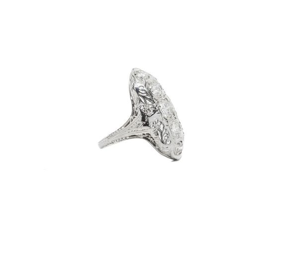 Vintage Vertical Dinner Ring - Image 2